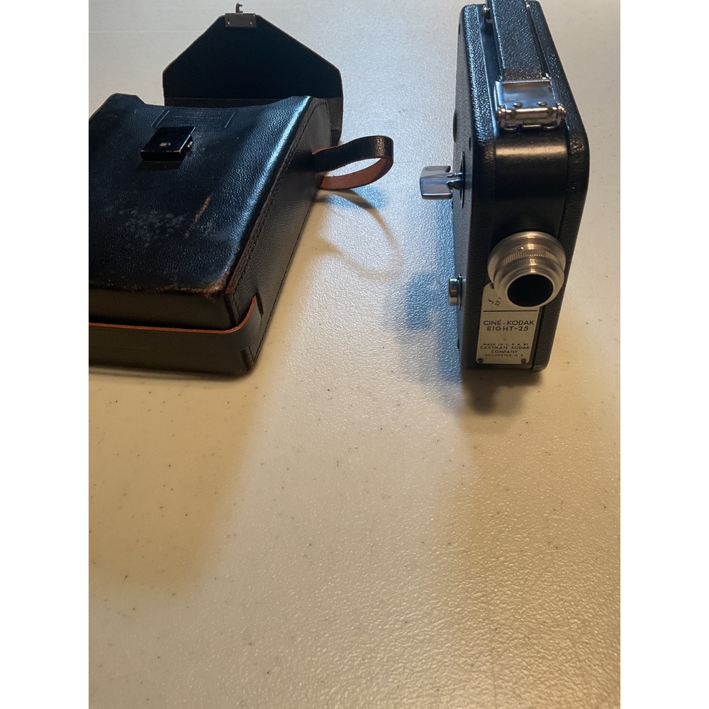 Vintage Cine-Kodak Eight-25 8mm Movie Camera with Leather Case Eastman Kodak
